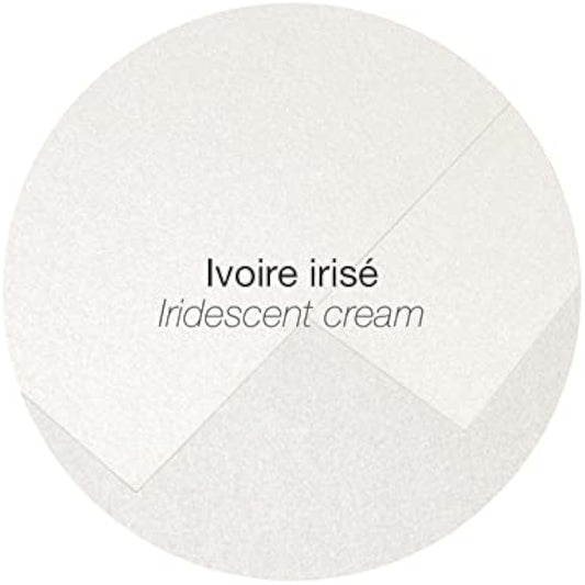 Clairefontaine - Ref 54040C - Pollen Iridescent Envelopes (Pack of 20) - 75 x 100mm in Size, 120gsm Paper, Suitable for Use with Inkjet or Laser Printers - Cream