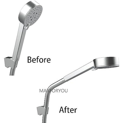 Maxforyou Curved Forward 20cm Universal G1/2" Handheld Shower Extra Hose Pipe for Shower Head and Hose Extension Arm