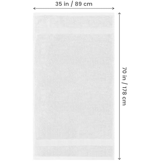 Utopia Towels - Premium Jumbo Bath Sheet (90 x 180 cm, 2 Pack) - 100% Ring Spun Cotton Highly Absorbent and Quick Dry Extra Large Bath Sheet - Super Soft Hotel Quality Towel (White)