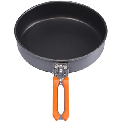 Fire-Maple Nonstick Camping Frying Pan | Durable Lightweight Camp Cookware for Cooking Egg Steak | Omelette Pan Griddle Tableware with Folding Handle | Portable Backpacking Skillet 0.9 Litre