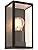 National Lighting Outdoor Wall Light - Matt Black Stainless Steel Boxed Lantern with Glass Panels - IP44 Rated Outside Light - Compatible with 28W 240V E27 Eco GLS or LED E27 (Not Included)
