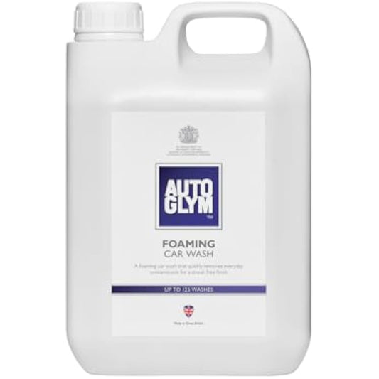 Autoglym Foaming Car Wash, 2.5 Litres - High Foaming Car Shampoo For All Bodyworks - pH Neutral, 125 Washes and Wax Safe Formula for Cleaning Car Exterior - Concentrated Car Wash Soap
