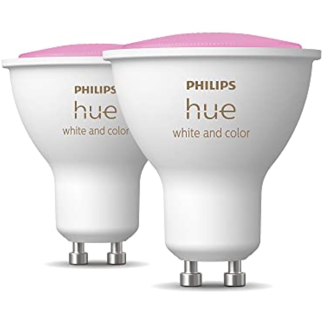 Philips Hue White and Colour Ambiance Smart Light 2 Pack [GU10 Spot] with Bluetooth. Works with Alexa, Google Assistant and Apple Homekit