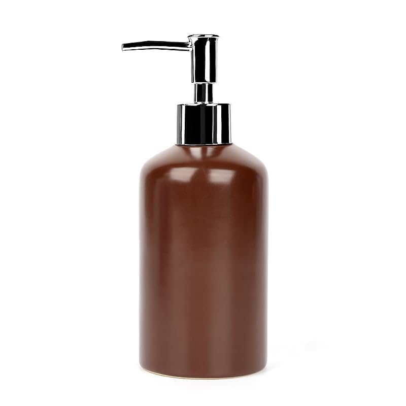 WPM 4 Piece Ceramic Bathroom Accessories Set - Zebra Print - Our Complete Bath Decor Kit Includes Designer Soap or Lotion Dispenser