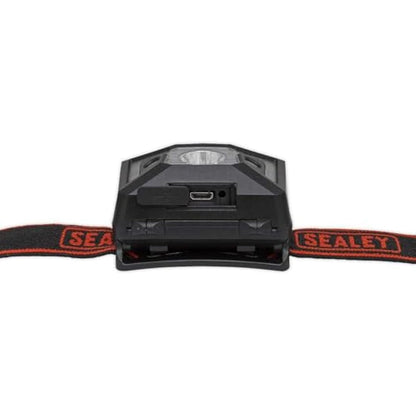 Sealey HT102R Rechargeable Head Torch 3W SMD LED with Auto-Sensor ,Red-