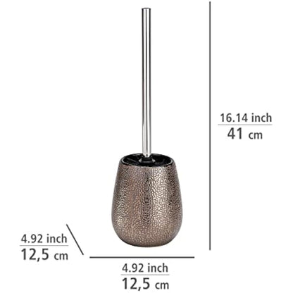 WENKO Toilet Brush and Holder Marrakesh of Ceramic, Brown, 12.5 x 12.5 x 41 cm
