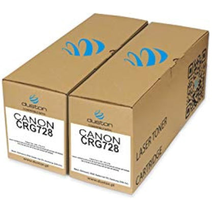 duston 2x CRG728, 3500B002AA Regenerated black toner cartridge, compatible with Canon MF 4410 MF4430 MF4450 MF4550d MF4570dn MF4580dn