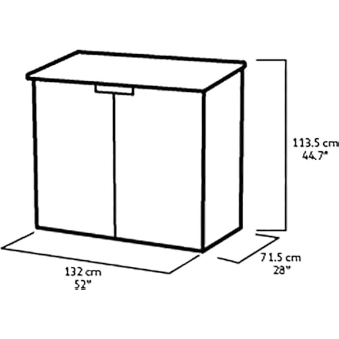 Keter Store it Out Nova Outdoor Garden Storage Shed, 32 x 71.5 x 113.5 cm, Dark Grey with Light Grey Lid
