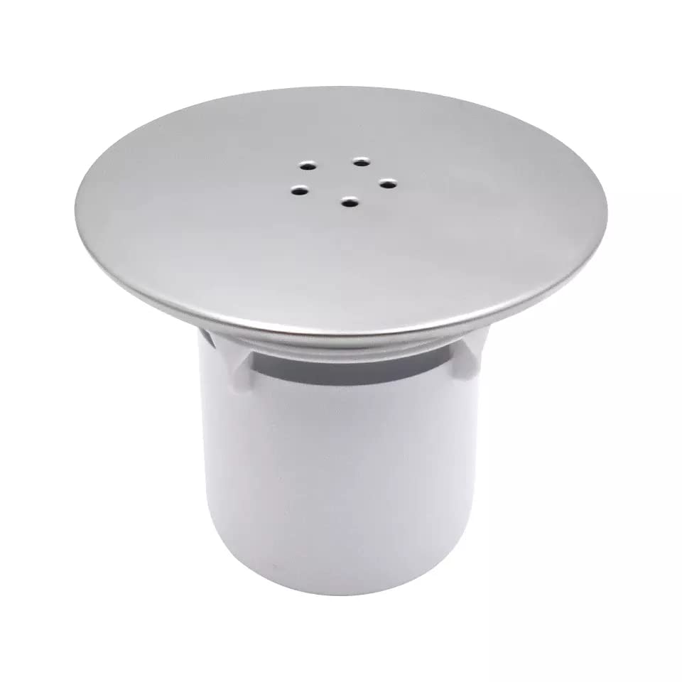 Shower Drain Cover, Waste Cap Tube/Cup Cubicle 90mm / 115mm Plug Hole Drain Replacement Easy Fit Chrome Finish Fast Flow Hair Trap Basket