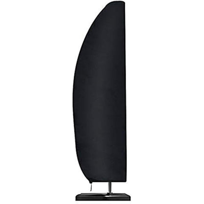 Parasol Cover, Waterproof, Windproof, Heavy Duty Rip Proof 210D Oxford Fabric Extra Large Cantilever Umbrella Cover with Zip (265 x 40/70 / 50 cm) - Black