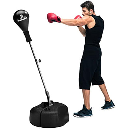 Punching Bag with Stand, Boxing Bag for Teens & Adults - Height Adjustable - Speed Bag for Training, Boxing Equipment, Stress Relief & Fitness