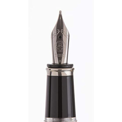 Twsbi Diamond Mini Classic Fountain Pen, Resin, Transparent, Black - M