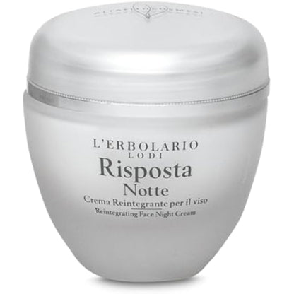 LErbolario Risposta Night Reintegrating Face Cream, 50 ml - Face Moisturizer - With Shea Butter - Moisturizing and Nourishing - Cruelty-Free