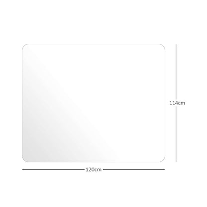 Nicoman Frosted (Semi-Clear) Chair Mat, Non-Slip PVC Wooden Floor Protector Mat with Round Edge