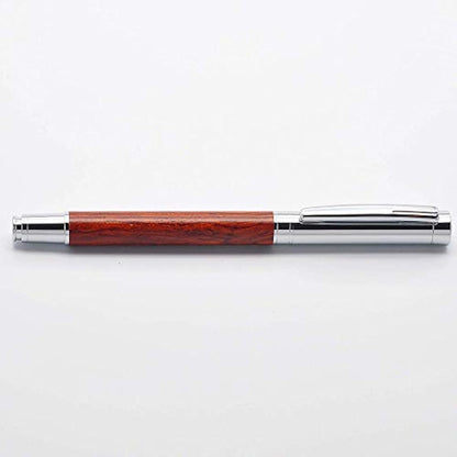 LACHIEVA LUX Elegant Rosewood Rollerball Pen Set.Nice Rose Wood Roller Pen with German-made Refill. Luxury and Best Woodenn Gift for Writing, Men & Women