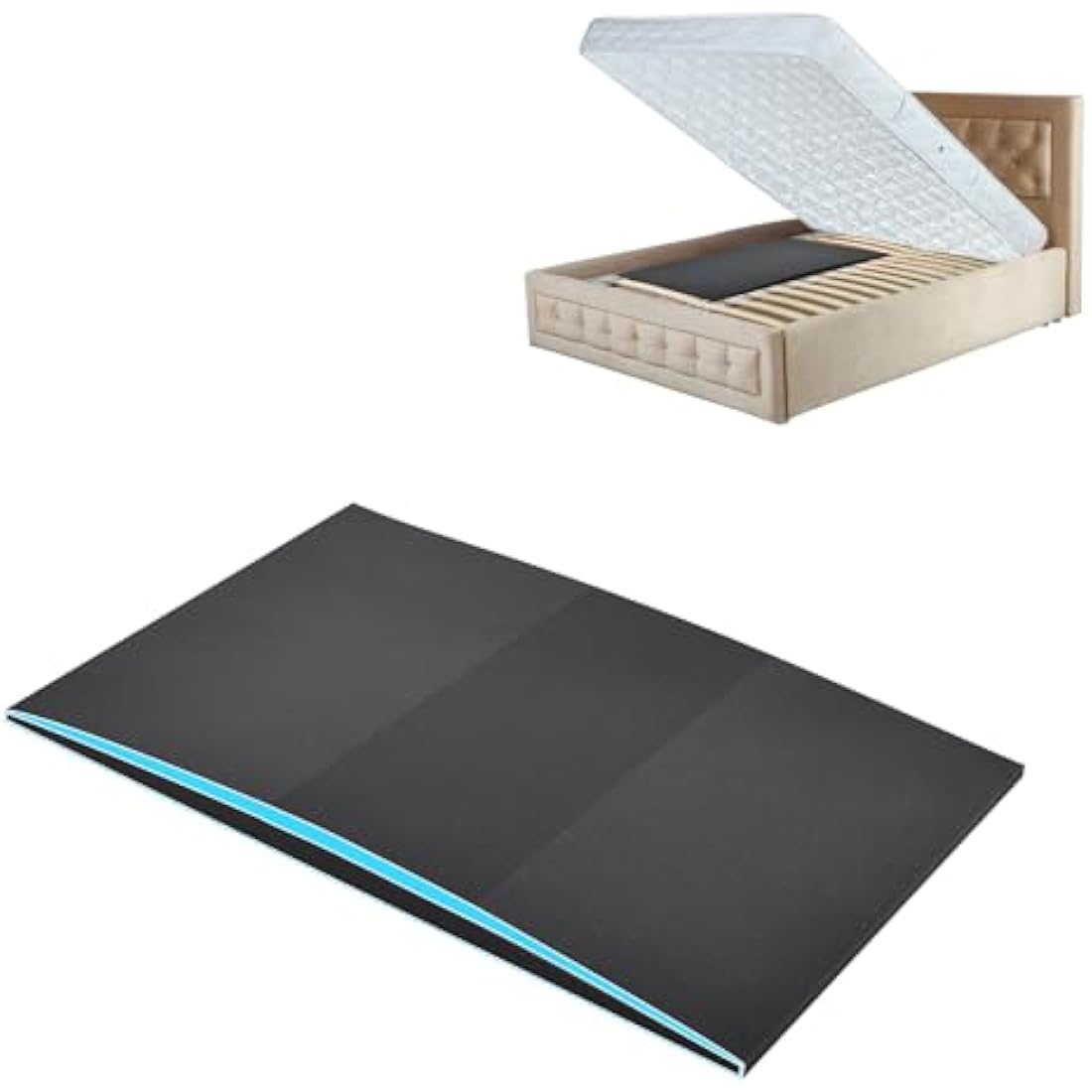 TANYOO Sagging Mattress Support Fix Sinking Beds High Density Foam Insert Pad for Sagging Bed Repair and Extends Life (Dark Grey, 1PACK)