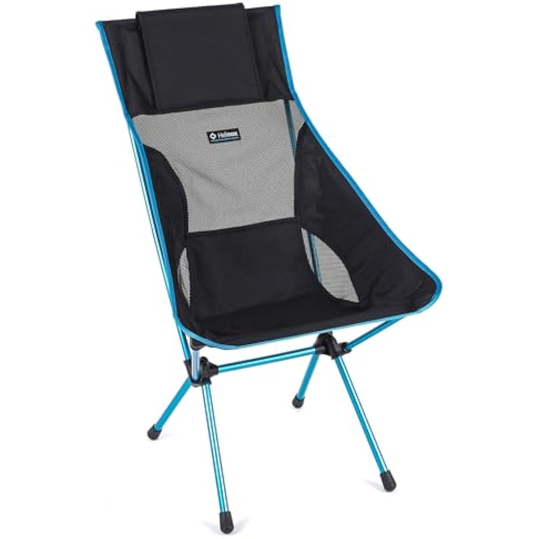 Helinox Sunset Chair, Lightweight High-Back Collapsible Camping Chair, Black, 1.56kg, with Side Pockets