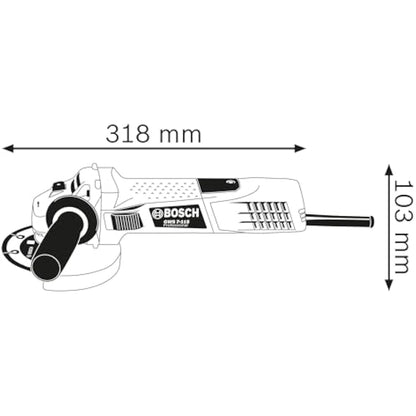 Bosch Professional Angle Grinder GWS 7-115 (110V, 720 W, disc diameter 115 mm, Includes Backing Flange, Locking Nut, Protective Guard)