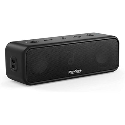 soundcore 3 by Anker, Bluetooth Speaker with Stereo Sound, Pure Titanium Diaphragm Drivers, PartyCast Technology, BassUp, 24H Playtime, IPX7 Waterproof, App, Custom EQ, Home, Outdoor, Beach