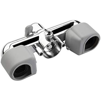 Croydex Shower Head and Hose Mixer Set with Riser Rail - 1.5m Shower Hose and Handset with Rub Clean Nozzles, Easy Install Wall Mounted Rail for Bathrooms - Ideal Hot & Cold Water Mixer (Chrome)