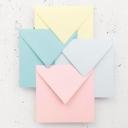 Clairefontaine - Ref 5453C - Pollen Envelopes (Pack of 20) - 165 x 165mm Sized, 120gsm Paper, Gummed Seal, Inkjet & Laser Printer Compatible, Acid Free - Canary