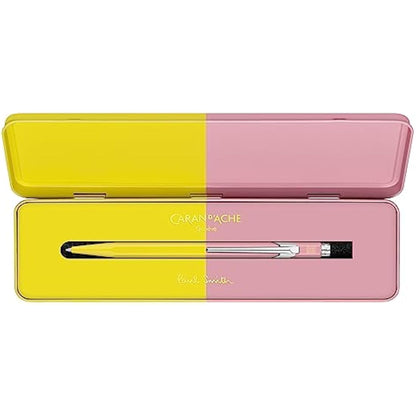 Caran D'Ache Ballpoint pen 849 Paul Smith Chartreuse/Rose, black M refill, in slimpack
