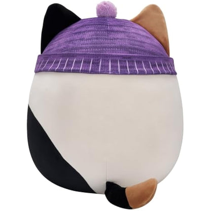 Squishmallows Original 16-Inch Cam the Cat with a Purple Beanie Large-Sized Plush