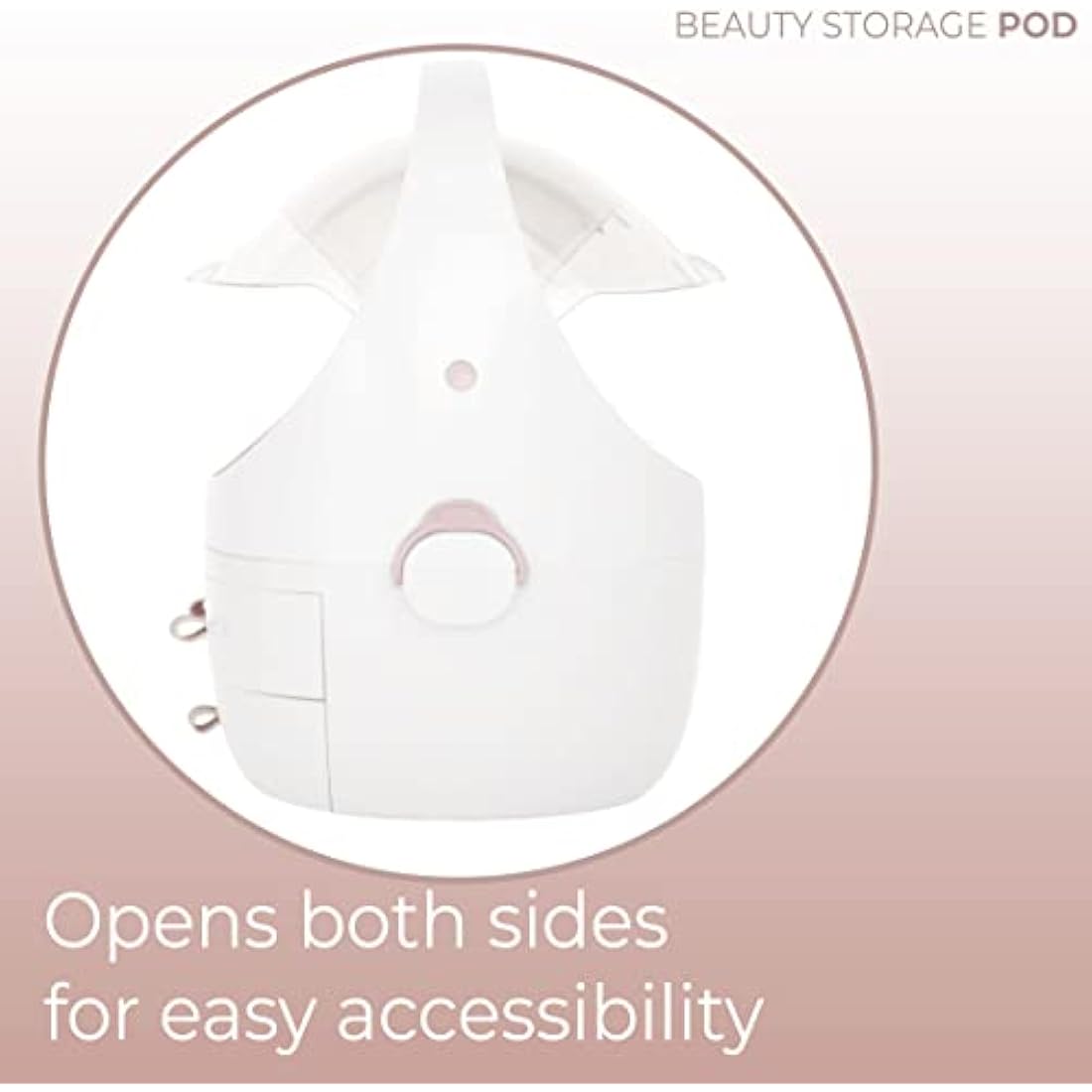 STYLPRO Beauty Storage Pod, Cosmetics & Skincare Organiser with 3 Drawers, Detachable Lid, Dustproof Cover & Travel Handle for Dresser, Bedroom, Bathroom & Home Organisation, White 31x27x40cm