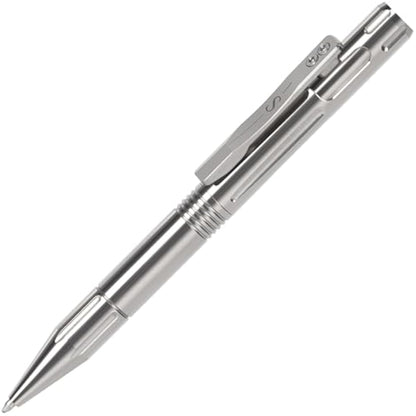 SMOOTHERPRO Titanium Bolt Action Pen | Compatible With Parker Refill | Retractable Refillable Metal Pen | for Men Women Business Writing Office Signature(GT02) | Color Natural