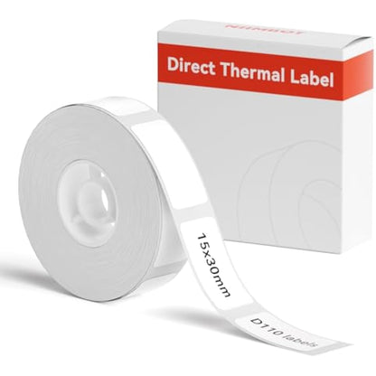 NIIMBOT Thermal Labels 0.59" x 1.18"(15 * 30mm) Printer Sticker Paper with Self-Adhesive for D11/D110/D101/H1S,1 Roll of 210