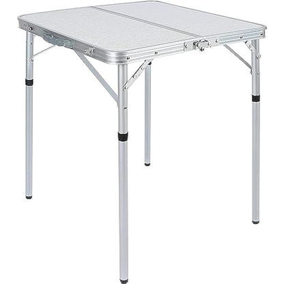REDCAMP 2ft Samll Square Folding Camping Table, Portable Foldable Picnic Table with Adjustable Height for Beach Outdoor, 2 Heights (25/69)