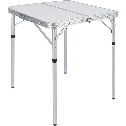 REDCAMP 2ft Samll Square Folding Camping Table, Portable Foldable Picnic Table with Adjustable Height for Beach Outdoor, 2 Heights (25/69)
