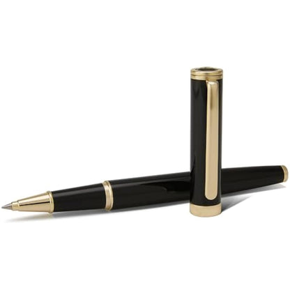 Luxury Rollerball Pen,24K Gold Trim,Noble and Elegant Designs,Schneider Ink Refill, Best Roller Ball Pen Gift Set for Men & Women, Professional, Executive Office, Nice Pens
