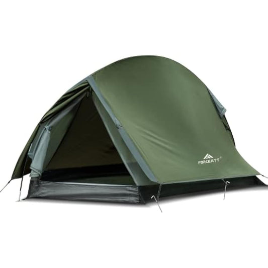 Forceatt Tent, 1/2 Person Two Doors Camping Tent, Ultralight Waterproof 1-2 Man Tent,Quick To Set Up,Portable,for Camping,Motorcycle Travel, Backpacking