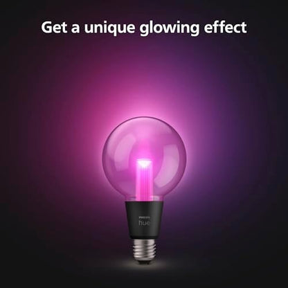 Philips Hue Lightguide G95 Small Globe Smart Bulb, White and Color Light, Bluetooth Compatible, Voice Control with Alexa, Apple Home & Google Assistant