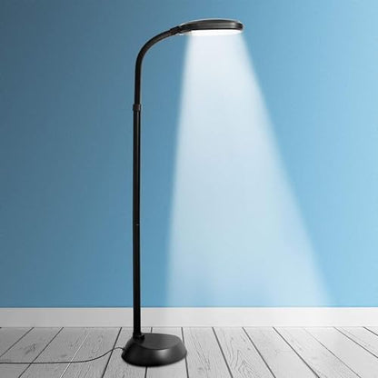 Kenley Daylight Lamp - Reading Light Floor Standing - Energy Saving Bulb - Natural Sunlight 12W LED with Adjustable Brightness - Standard Bright Floor Reading Lamps for Living Room Bedroom Craft Study