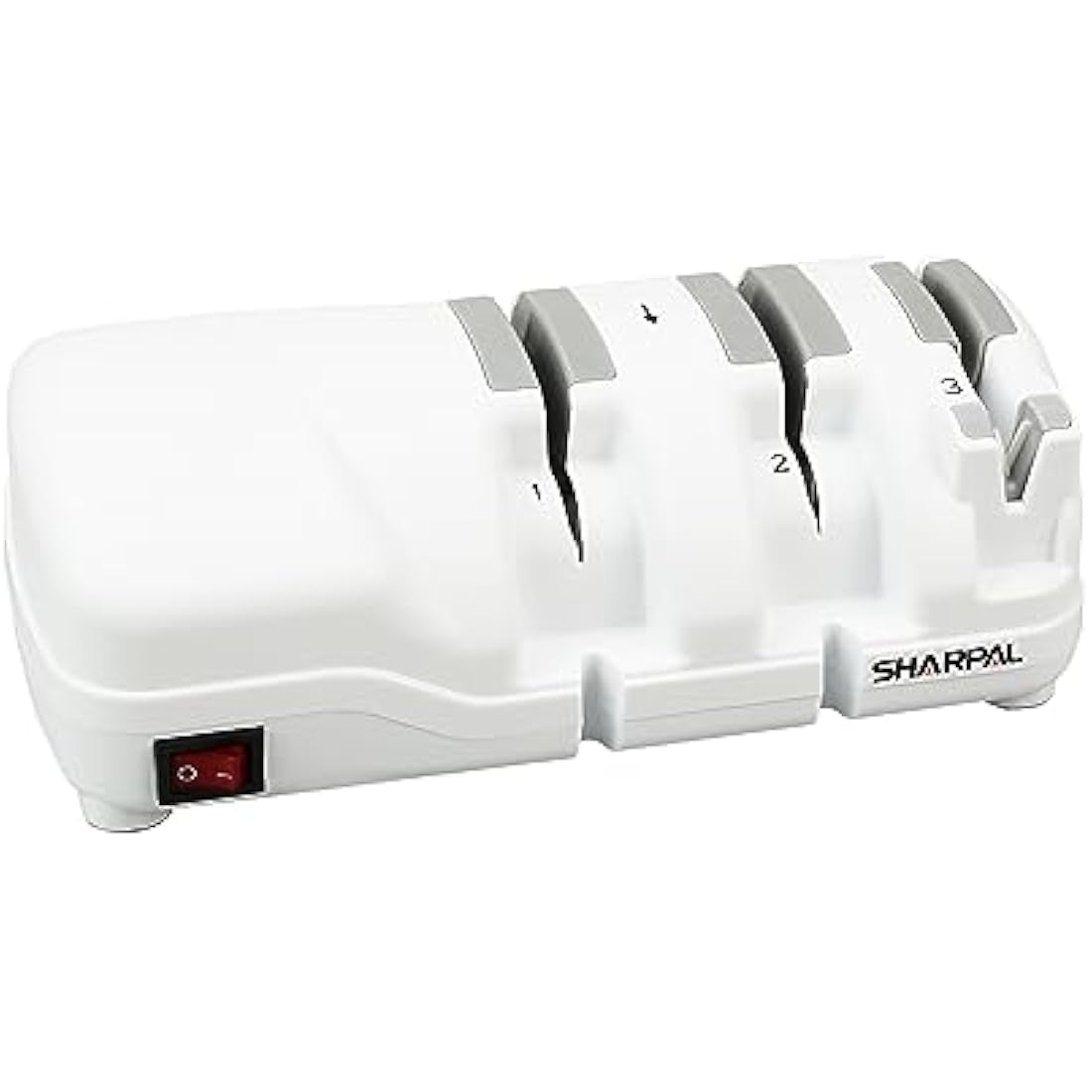 SHARPAL 198H Electric Knife Sharpener - 3 Stage Professional Knife Sharpening System with Diamond Wheels, Suit for Double-Beveled Straight Edge & Serrated Knives, Quick Razor-Sharp Results, Low Noise