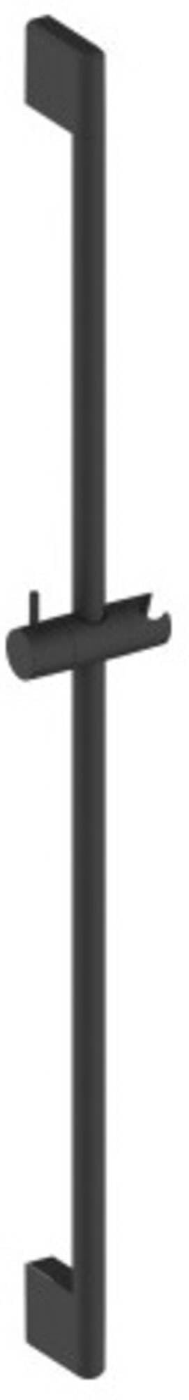 Duravit Universal Shower Rail, Shower Rail Slider with Height Adjustable Hand Shower Holder, Shower Riser Rail (900 mm), Black Matt