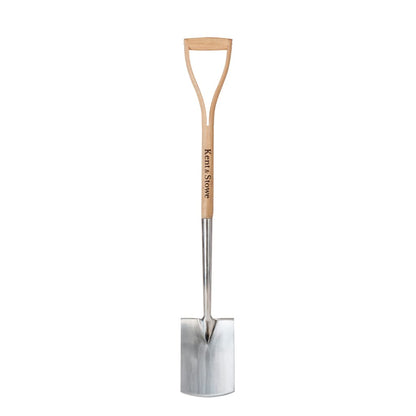 Kent & Stowe Garden Life Stainless Steel Digging Spade, Light and Compact Traditionally-Styled Garden Tool, All Year Round Made from Stainless Steel