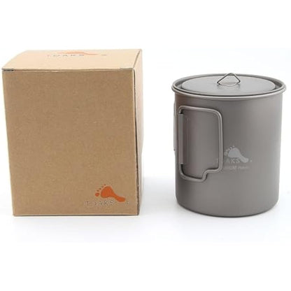 TOAKS Titanium Camping Pot Cup(375ml, 450ml, 550ml, 650ml, 750ml, 800ml, 900ml) … (750ml+450ml[CMB-750-450])