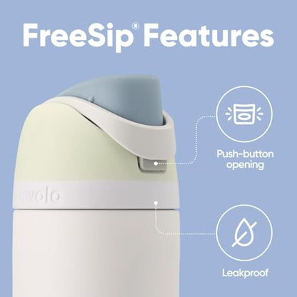 Owala FreeSip Insulated Stainless Steel Water Bottle with Straw for Sports and Travel, Leak Proof, BPA-Free, 710ml, Iced Breeze