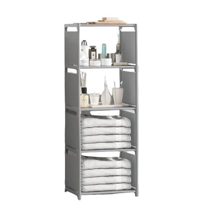 Cube Storage Unit - Open Book Shelf, Closet for Family Study, Organiser with 4 Compartments for Shoes, Toys, Clothes, Tools, Living Room Shelves