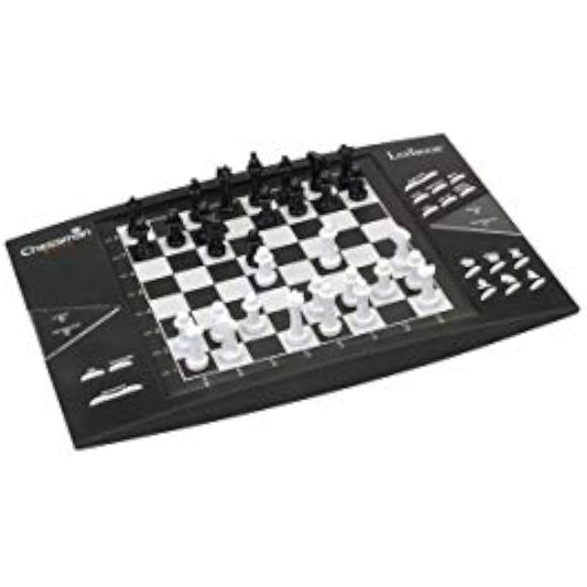 Lexibook, Chessman Elite, Interactive Electronic Chess Game, 64 Levels of Difficulty, LEDs, Battery Powered or 9V Adapter, Black/White, CG1300