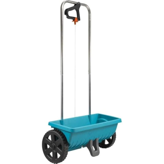 Gardena Spreader L: Universal Spreader for Delivering Fertiliser, Seeds and Salt, 45 cm Spreading Width, for About 400 m sq of Lawn Area, 12.5 Litre Capacity, with a Locking Slide (432-20)