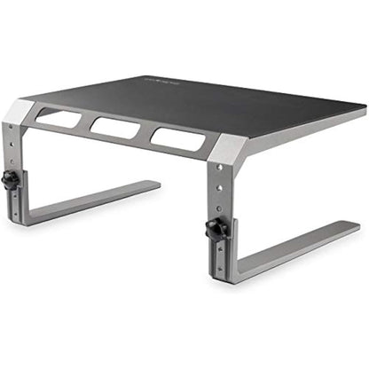 StarTech.com Monitor Riser Stand - For up to 32" Monitor - Height Adjustable - Computer Monitor Riser - Steel and Aluminum (MONSTND) , Black & Silver