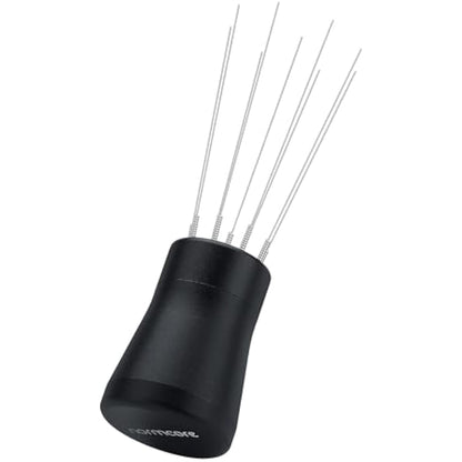 Normcore WDT Distribution Tool V2.1 with Stand - 0.23mm 8 Prong Espresso Distribution Tool - Magnetic Coffee Stirrer with 16 Extra Needles, Black