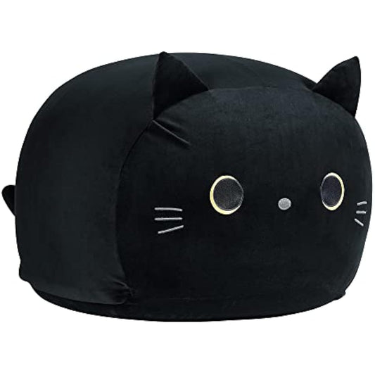 cuebear Stuffed Animal Storage Bean Bag Chair Cover for Kids Black Cat Beanbag Chair for Girls Large Size Toy Organizer Cover Only without Filling