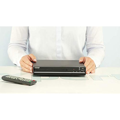 Denver DVH-7787 UK Version - Compact DVD Player, Multi Region/All Region, Full HD 1080p Upscaling, HDMI, Scart & Composite Video Connections, USB Port & Remote