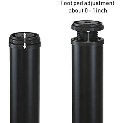 QLLY Table Legs 70cm/27.5 inch Adjustable Metal Desk Legs, 4 Pcs Furniture Legs, DIY Office Table Leg (70cm, Black)