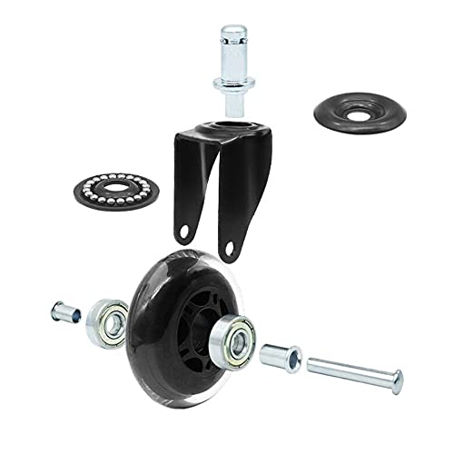 Hsthe Sea 5 Pcs Rollerblade Style Rubber Replacement Wheels, Caster Wheels Replacement, Office Chair Caster Wheels